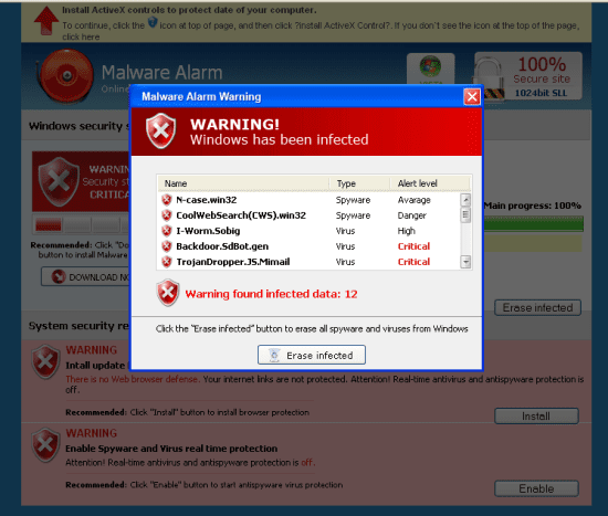 What is a pop-up virus?